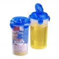 BPA libre alimentos grado botella de aceite plástico con tapas
